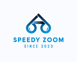 Zoom - Water Droplet Letter Q logo design