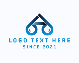 Zoom - Blue Binoculars Letter logo design