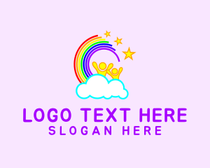 Eclectic - Kiddie Rainbow Star logo design