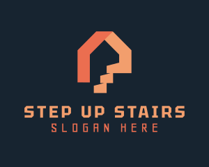 Staircase - House Apartment Stairs logo design