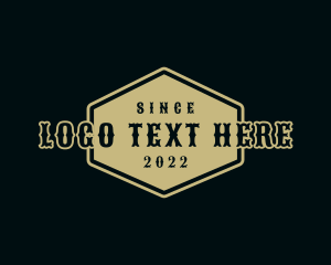 Far - Country Western Hexagon logo design