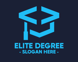 Degree - Coding Graduation Hat logo design