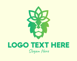 Organic Product - Decorative Floral Lion logo design