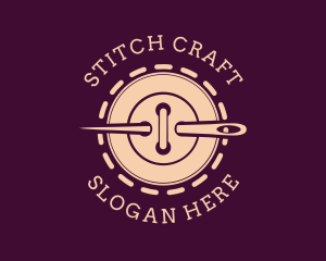 Needle Button Stitch logo design