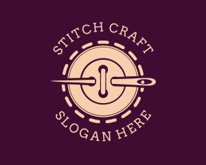 Embroider - Needle Button Stitch logo design