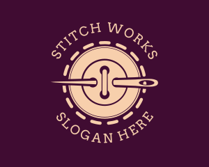 Needle Button Stitch logo design