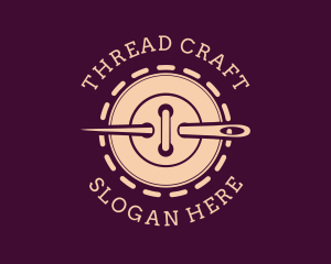 Stitching - Needle Button Stitch logo design