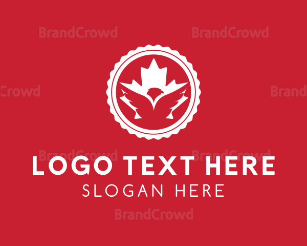 Canadian Leaf Eagle Logo