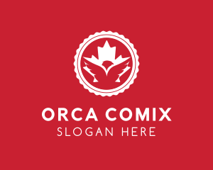 Canadian Leaf Eagle Logo