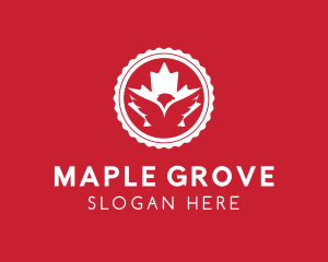 Canadian Leaf Eagle logo design