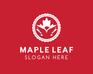 Quebec - Canadian Leaf Eagle logo design