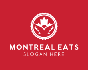 Montreal - Canadian Leaf Eagle logo design