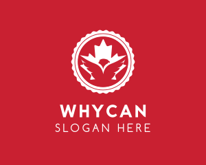 Flying - Canadian Leaf Eagle logo design