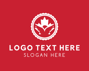 Feather - Canadian Leaf Eagle logo design