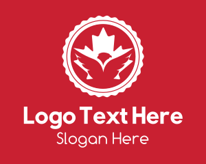 Sovereign - Canadian Leaf Eagle Badge logo design