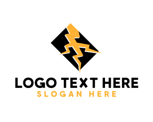 Flashy - Lightning Bolt Electricity logo design