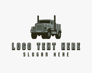 Cement Truck - Dump Truck Trucking Cargo logo design