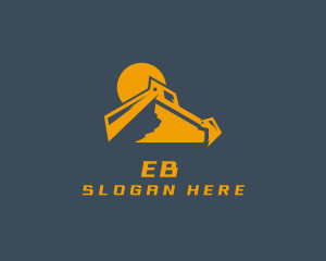 Mountain Excavator Mining Machinery Logo