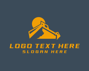 Mountain Excavator Mining Machinery Logo