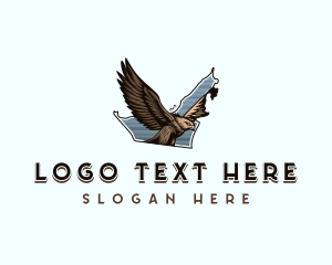 Map - Arabian Falcon Wings logo design