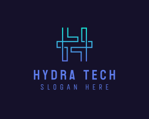 Cyber Tech Letter H logo design