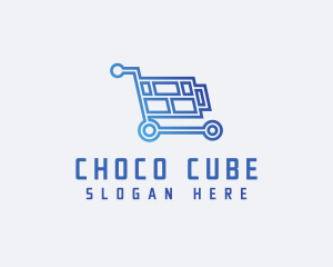Add To Cart - Tech Shopping Cart logo design