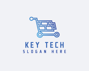 Tech Shopping Cart  logo design