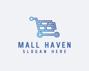 Tech Shopping Cart  logo design