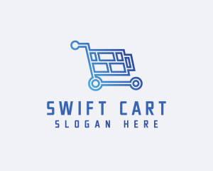 Tech Shopping Cart  logo design