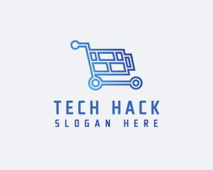 Tech Shopping Cart  logo design