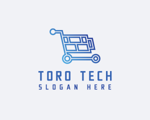 Tech Shopping Cart  logo design