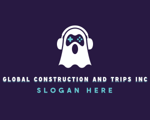 Halloween - Gaming Controller Ghost logo design