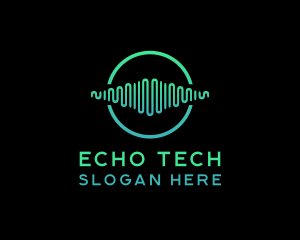 Echo - Music Soundwave Synthesizer logo design