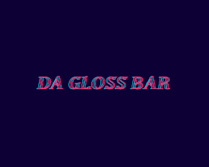 Glitch Neon Bar logo design