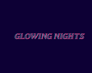 Neon Lights - Glitch Neon Bar logo design