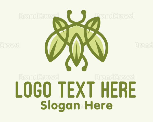 Green Bug Leaf Logo