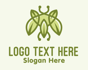 Insect - Green Bug Leaf logo design