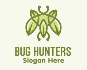 Green Bug Leaf logo design