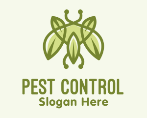 Green Bug Leaf logo design