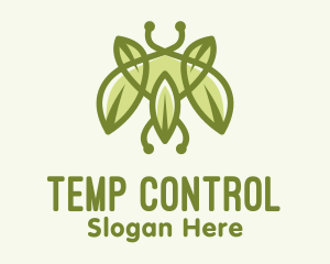 Green Bug Leaf logo design