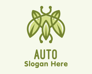 Earth - Green Bug Leaf logo design