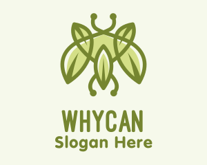 Green Bug Leaf logo design