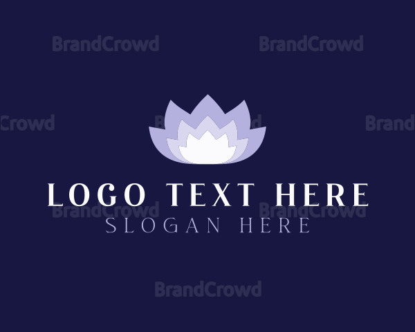 Lavender Lotus Flower Logo
