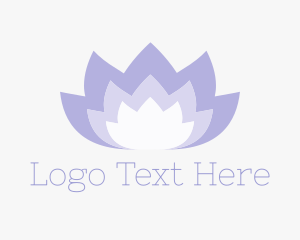 Purple Flower - Lavender Lotus Yoga logo design
