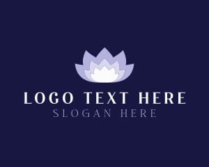 Pilates - Lavender Lotus Flower logo design