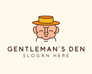 Happy Old Man  logo design