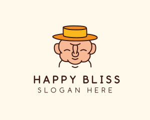 Happy Old Man  logo design