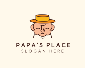 Dad - Happy Old Man logo design