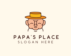 Happy Old Man  logo design