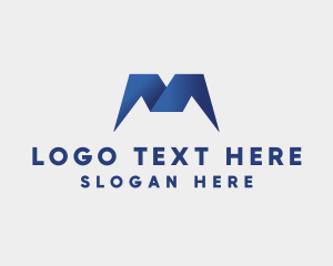 Initial - Modern Gradient Letter M logo design